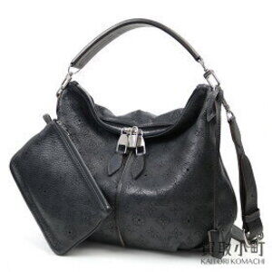 Louis Vuitton Selene Mahina Noir Black Perfo Shoulder Bag Hobo LV